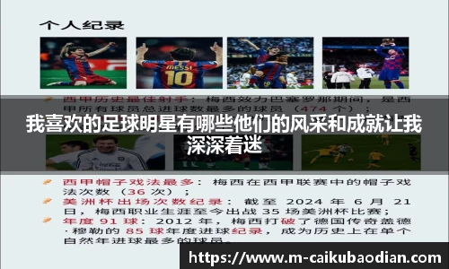 我喜欢的足球明星有哪些他们的风采和成就让我深深着迷
